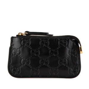 Gucci Leather sima Black Purse Wallet s